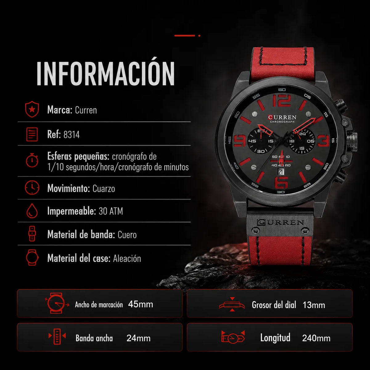 💎⌚ Reloj Curren 8314 Cuarzo — Elegancia y Presencia que IMPACTA 🚚 Envío GRATIS a todo el país