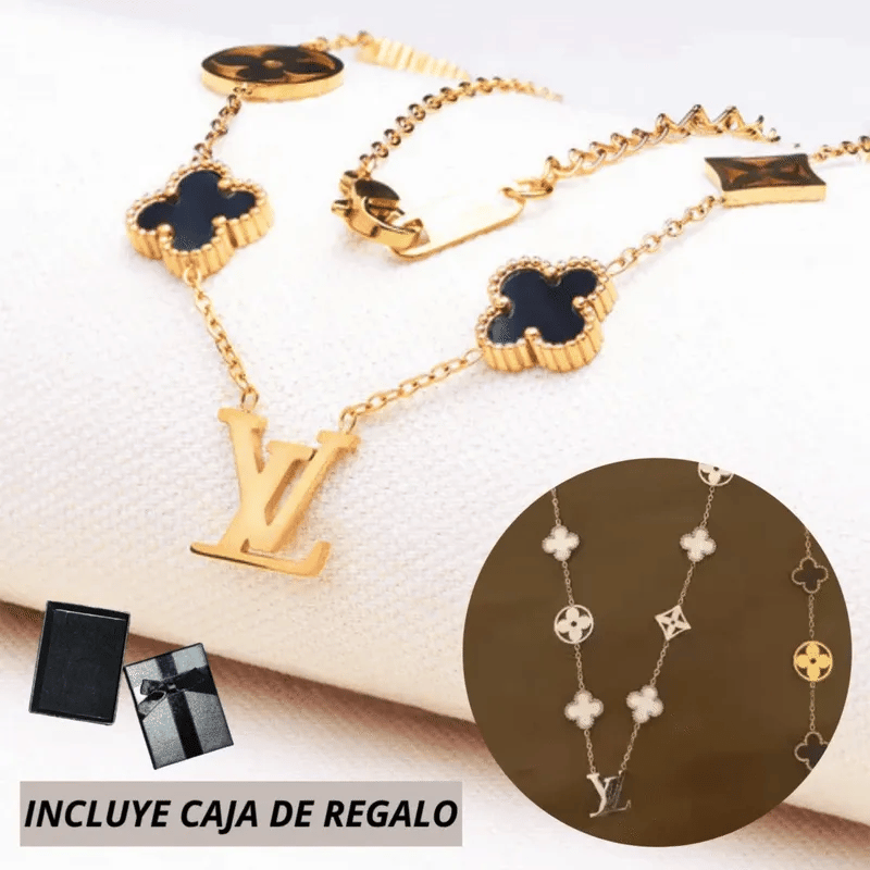 👑 Luxury Love Set  ✨ Collar Premium estilo LV 💝 Aretes GRATIS 📦 Caja de Regalo + 🚚 Envío GRATIS