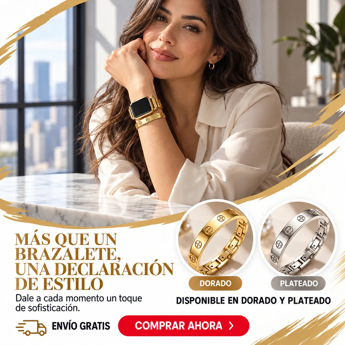 ✨⌚ Brazalete Elegance: transforma tu reloj en una joya 💛+ 🚚 Envío gratis