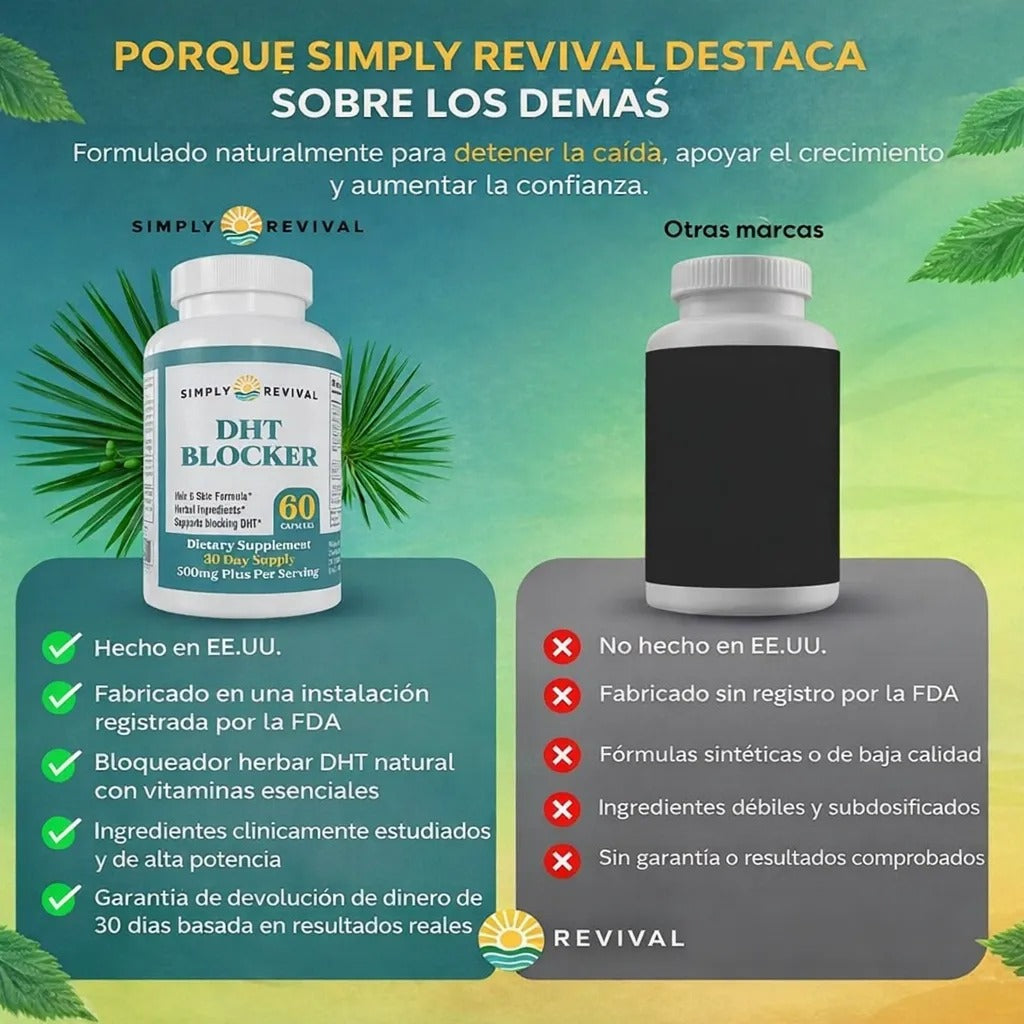💊 DHT Blocker: OFERTA X2💥Detén la Caída del Cabello Desde la Raíz + Envío GRATIS
