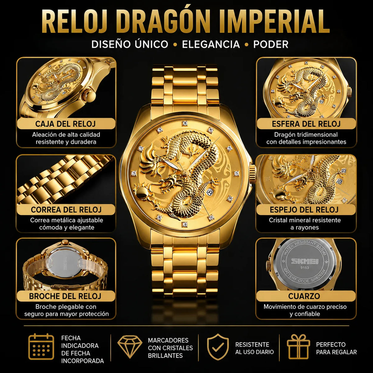 🐉 Reloj HERYI Edición Dragón™ — Poder, Elegancia y Estilo en tu Muñeca | Envío Gratis 🚚