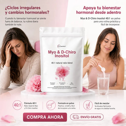 🌸 Myo & D-Chiro Inositol 40:1 | Equilibrio Femenino Desde Adentro ✨ + Envío GRATIS 🚚
