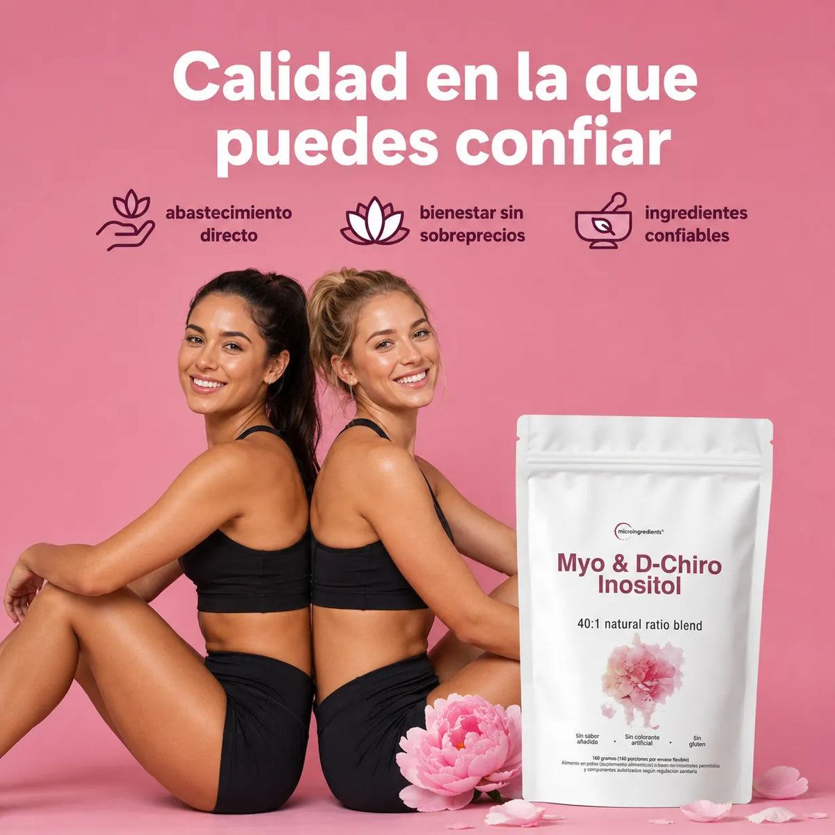 🌸 Myo & D-Chiro Inositol 40:1 | Equilibrio Femenino Desde Adentro ✨ + Envío GRATIS 🚚