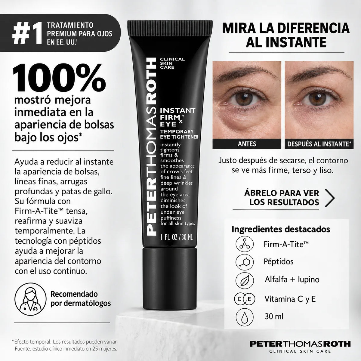 ✨ Despídete de las Bolsas y Líneas | Instant FIRMx® Eye 🚚 Envío GRATIS