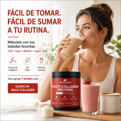 ✨ MULTI COLLAGEN 5 EN 1 💪 Belleza, Movilidad y Bienestar en un Solo Scoop