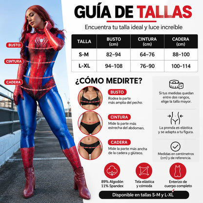 🎃 Enterizo Mujer Araña - Disfraz Completo para Halloween