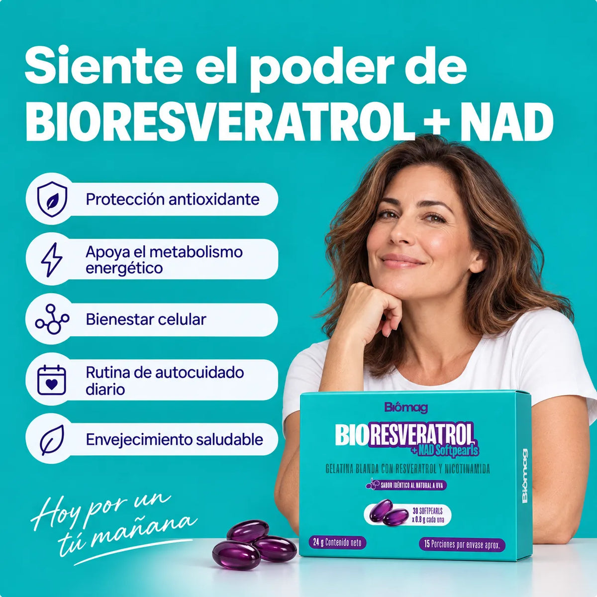 ✨ BIORESVERATROL + NAD – Resveratrol + Nicotinamida | 🚚 Envío Gratis