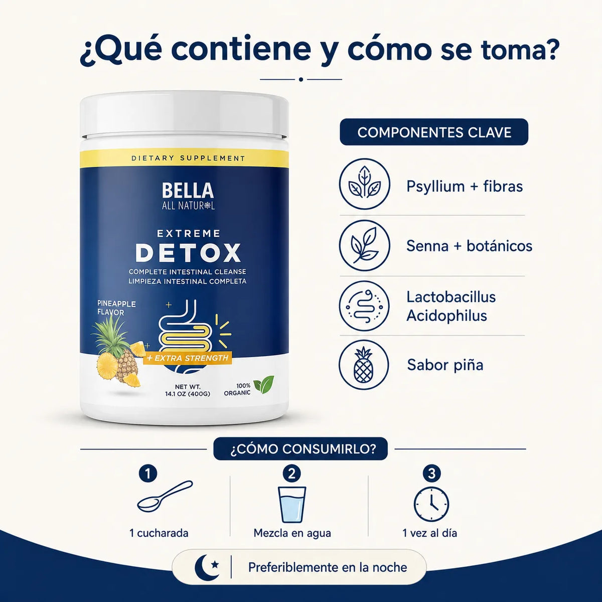 🍍 Bella Extreme Detox | Bienestar Digestivo 🌿 + Envío GRATIS 🚚
