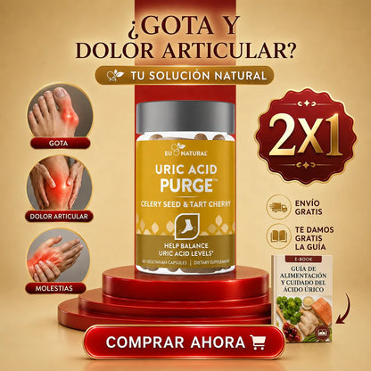🍒 URIC ACID PURGE™ 2X1 — Apoya tu Ácido Úrico y Bienestar Articular 🦶🌿 + Envío GRATIS 🚚