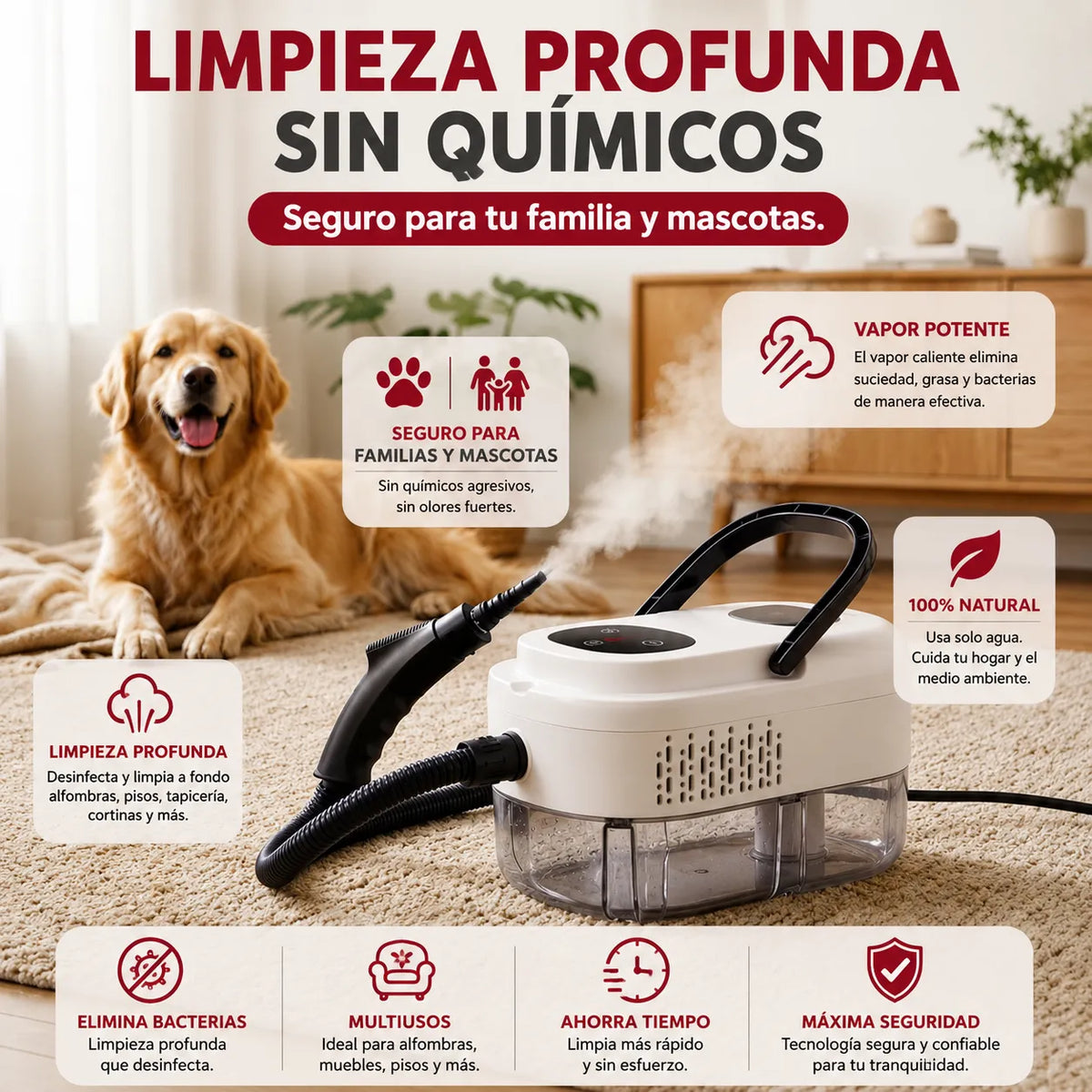 🏠 Limpiador a Vapor Multiusos ProClean™ + Envío Gratis 🚚🔥