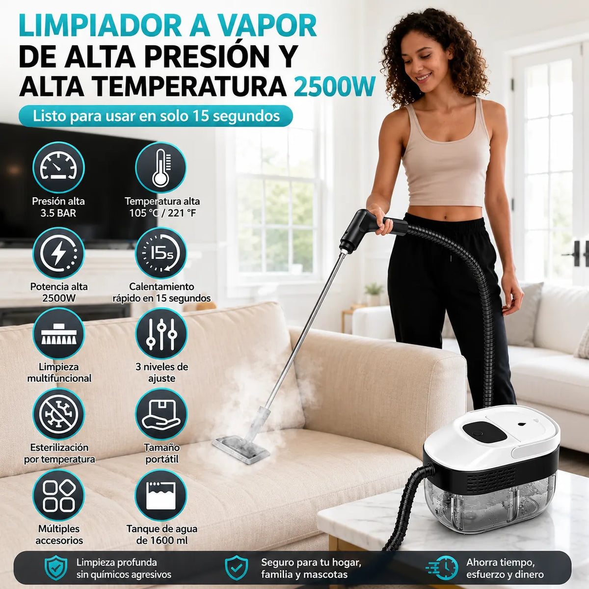 🏠 Limpiador a Vapor Multiusos ProClean™ + Envío Gratis 🚚🔥