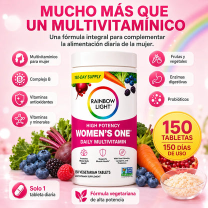 🌈 Rainbow Light Women’s One — 150 Tabletas + Obsequio Sorpresa 🎁 y Envío GRATIS 🚚