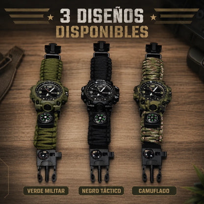 Reloj Táctico SKMEI 1155 Supervivencia ⌚🔥 | Envío Gratis 🚚