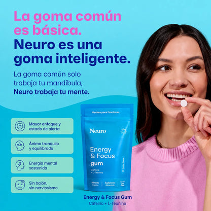 ⚡🧠 Neuro Energy & Focus Gum: Energía y Enfoque en Cada Goma + Envío Gratis 🚚