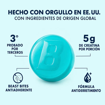 💪Beast Bites: Gomitas de Creatina para Potenciar tu Rutina + Envío Gratis 🚚