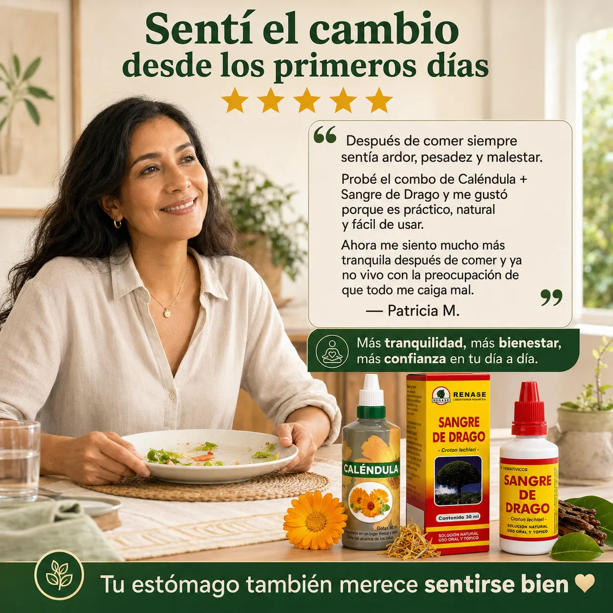 🌿 Combo Estómago en Calma: Caléndula + Sangre de Drago 💚 Envío GRATIS 🚚