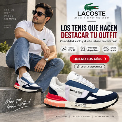 🐊👟 New Lacoste STREETS para Caballero | Estilo Urbano Premium + Envío GRATIS 🚚🔥