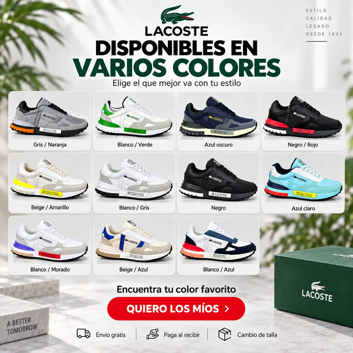 🐊👟 New Lacoste STREETS para Caballero | Estilo Urbano Premium + Envío GRATIS 🚚🔥