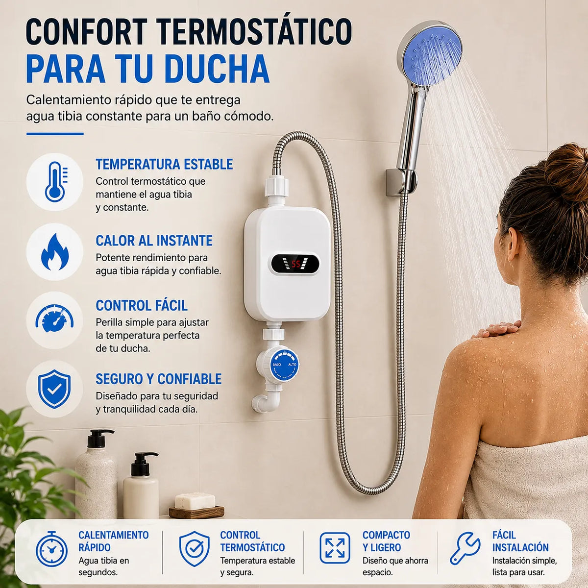 🚿🔥 Ducha Caliente Instantánea + Envío Gratis