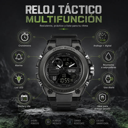 🖤💎⌚ Reloj Sanda 739 Edición Premium — Diseño Militar + 💧 Resistente al Agua + 🚚 Envío GRATIS