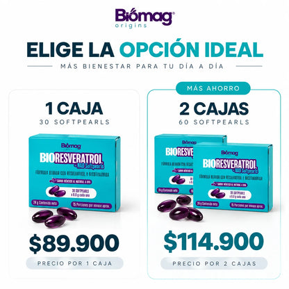 ✨ BIORESVERATROL + NAD – Resveratrol + Nicotinamida | 🚚 Envío Gratis