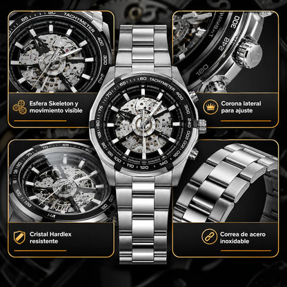 ⚙️ WINNER SKELETON ⌚ | Mecanismo Visible • Sin Pila • Envío GRATIS 🚚