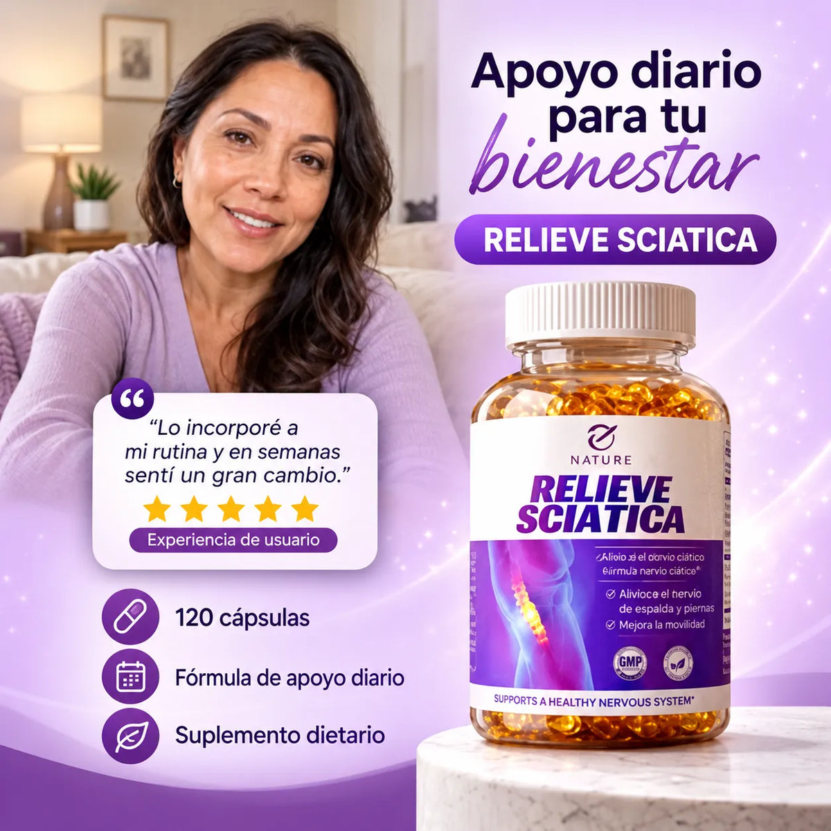 🧠 Relieve Sciatica | Fórmula Multicomponente 2X1 + Envío GRATIS 🚚