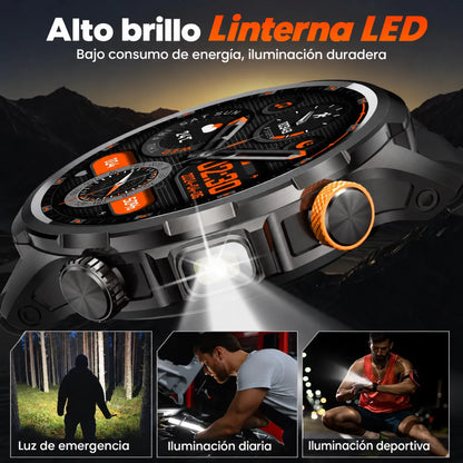 🔦⌚ SMARTWATCH TÁCTICO CON LINTERNA LED + ENVÍO GRATIS 🚚