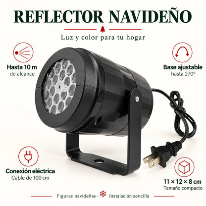 🎄✨ Proyector de Figuras Navideñas Multicolor + 🎁 3 Cojines GRATIS + 🚚 Envío GRATIS